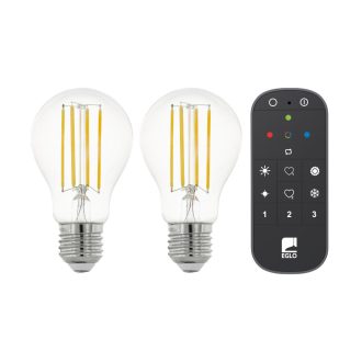   12255 EGLO E27-LED-A60 806 lm 4000 K átlátszó Zigbee 2 db fényforrás távirányítóval