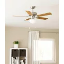 35074 EGLO CADIZ ezüst vagy tölgy mennyezeti ventilátoros lámpa