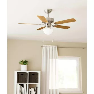   35074 EGLO CADIZ ezüst vagy tölgy mennyezeti ventilátoros lámpa