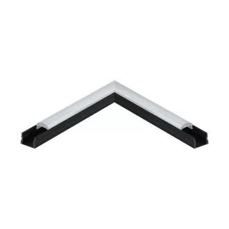   98939 EGLO SURFACE PROFILE 3 fekete led profil sarok elem átlátszó lencse diffúzorral