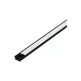   98984 EGLO RECESSED PROFILE 1 9mm-es 1m fekete süllyeszthető led profil opál diffúzorral