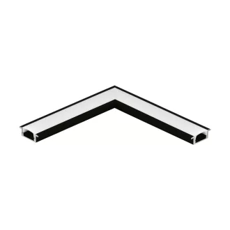   98986 EGLO RECESSED PROFILE 1 fekete süllyeszthető led profil sarok elem opál diffúzorral