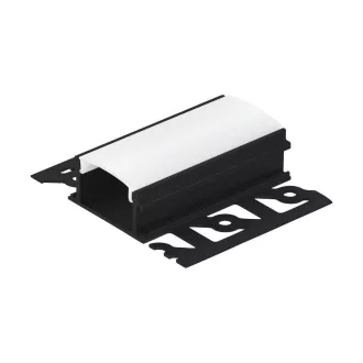   99497 EGLO RECESSED PROFILE 4 - 1 m fekete T profil LED szalaghoz opál diffúzorral
