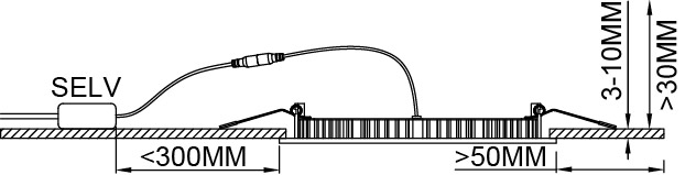 EGLO FUEVA beépítési rajz