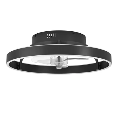 35098 MARINELLA fekete-alumínium LED mennyezeti ventilátoros lámpa távirányítóval