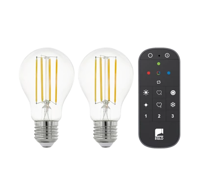 12255 EGLO E27-LED-A60 806 lm 4000 K átlátszó Zigbee 2 db fényforrás távirányítóval